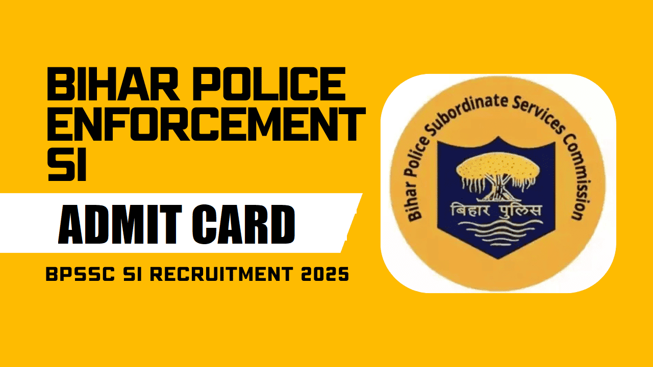 BPSSC Bihar Police Enforcement SI Result 2025 OUT