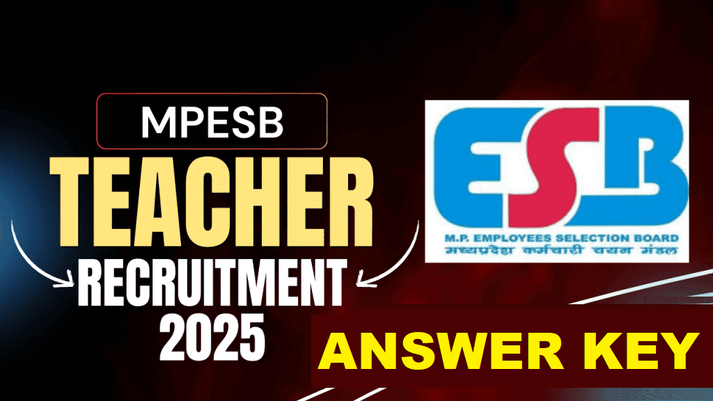MPESB Primary School Teacher PSTST Answer Key 2025 Out