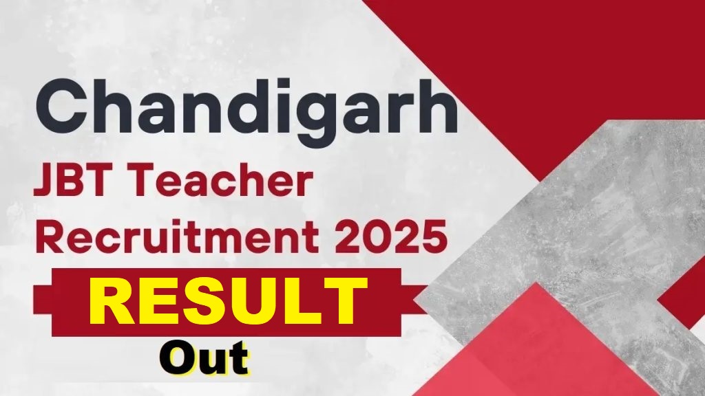 Chandigarh SSA JBT Primary Teacher Result 2025 Out