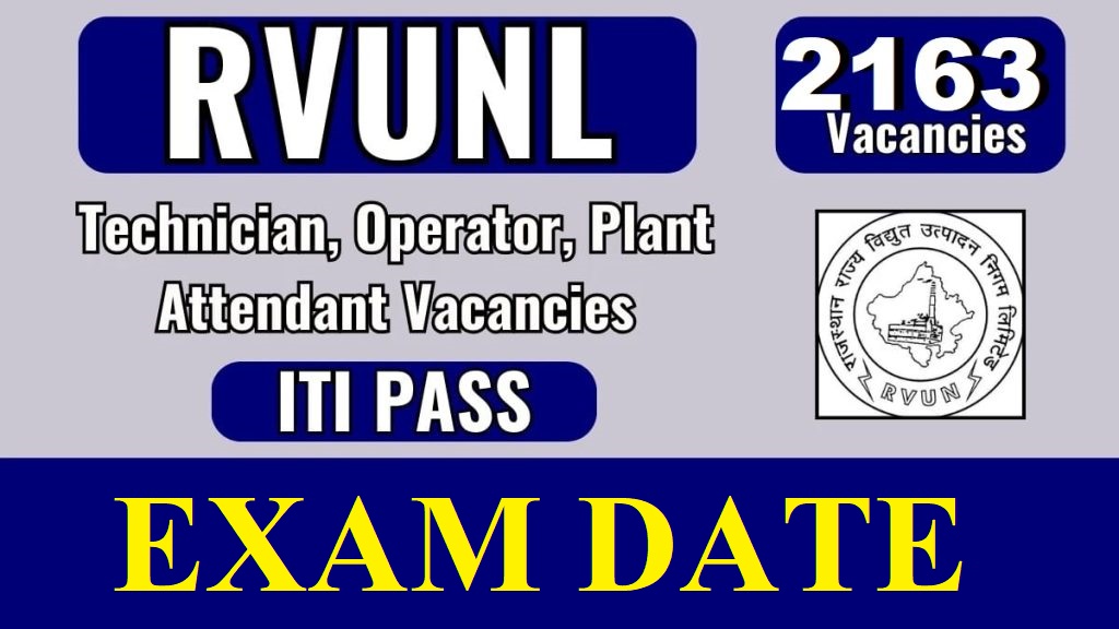 RRVUNL Technician Various Post Exam Date 2025 Out