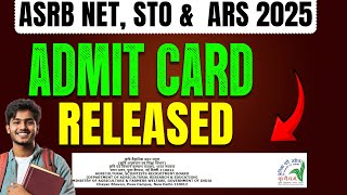 ASRB NET Admit Card 2025 Out