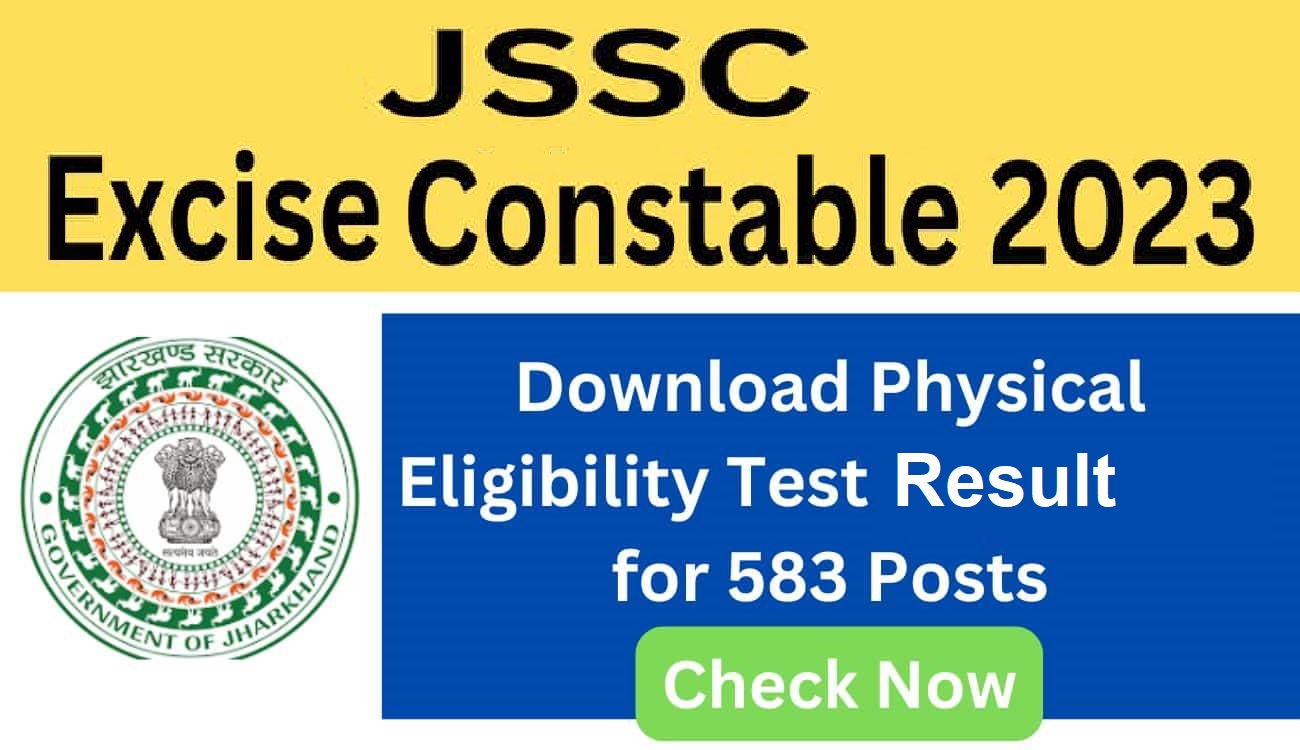 JSSC Excise Constable JECCE 2023 PET Result Out