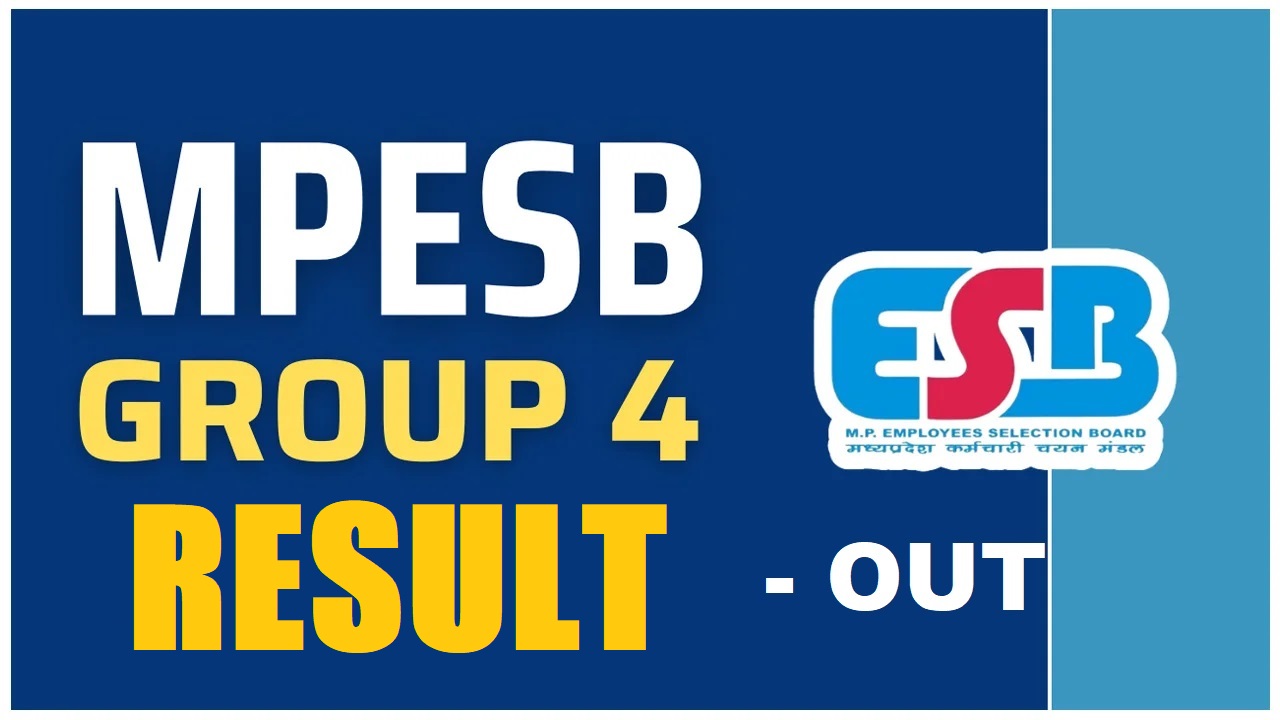MPESB Group 4 Various Post Result 2025 Out