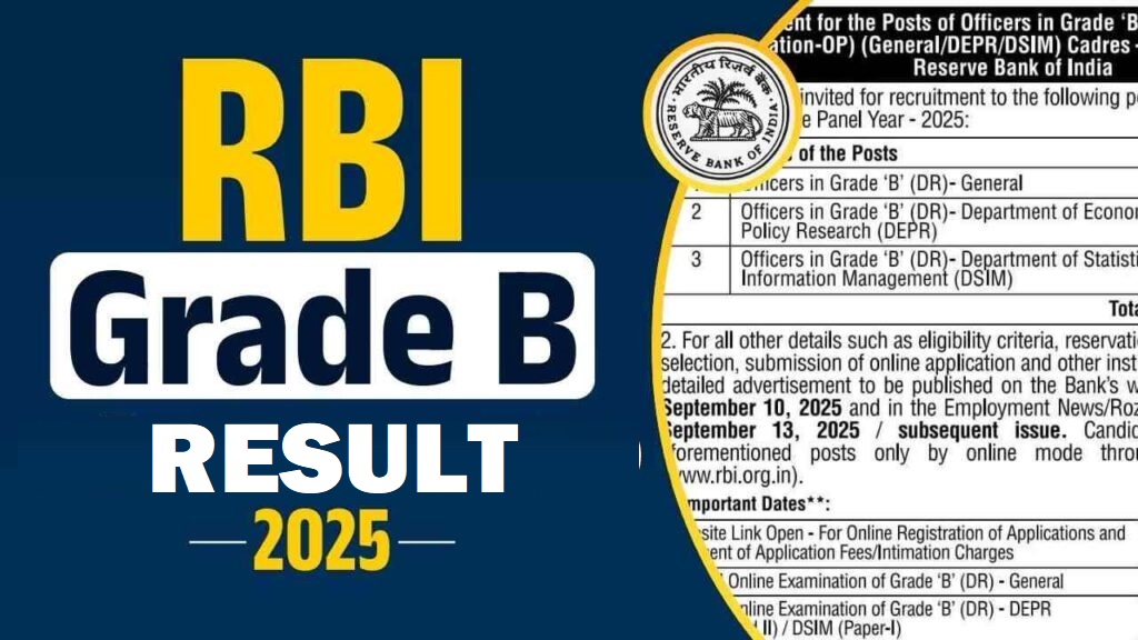 RBI Officer Grade B Phase-I Result 2025 Out