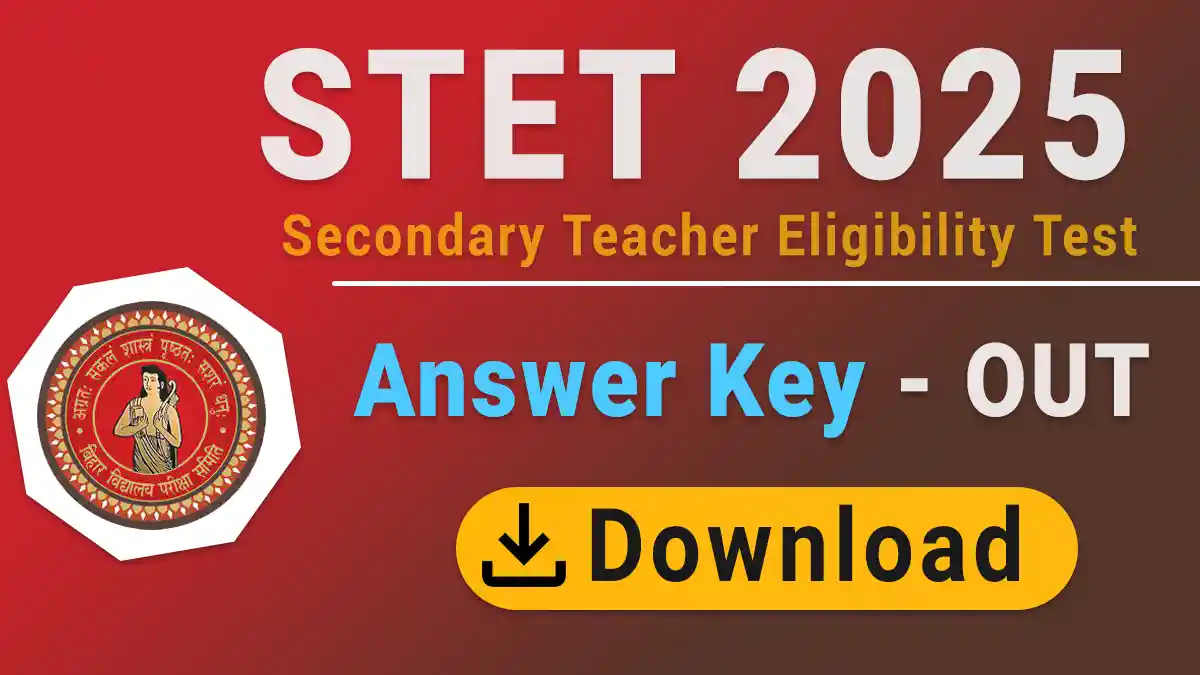 Bihar STET Answer Key 2025 Out