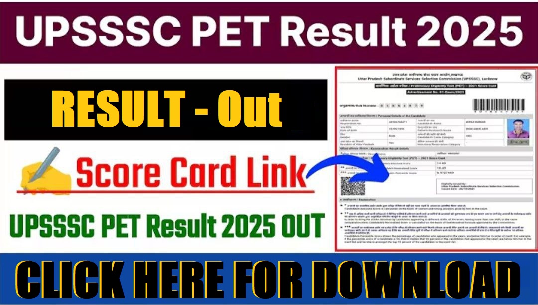 UPSSSC PET Result 2025 Out