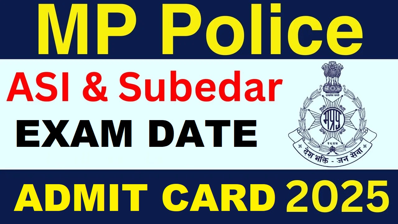 MPESB Police ASI and Subedar Admit Card 2025 Out