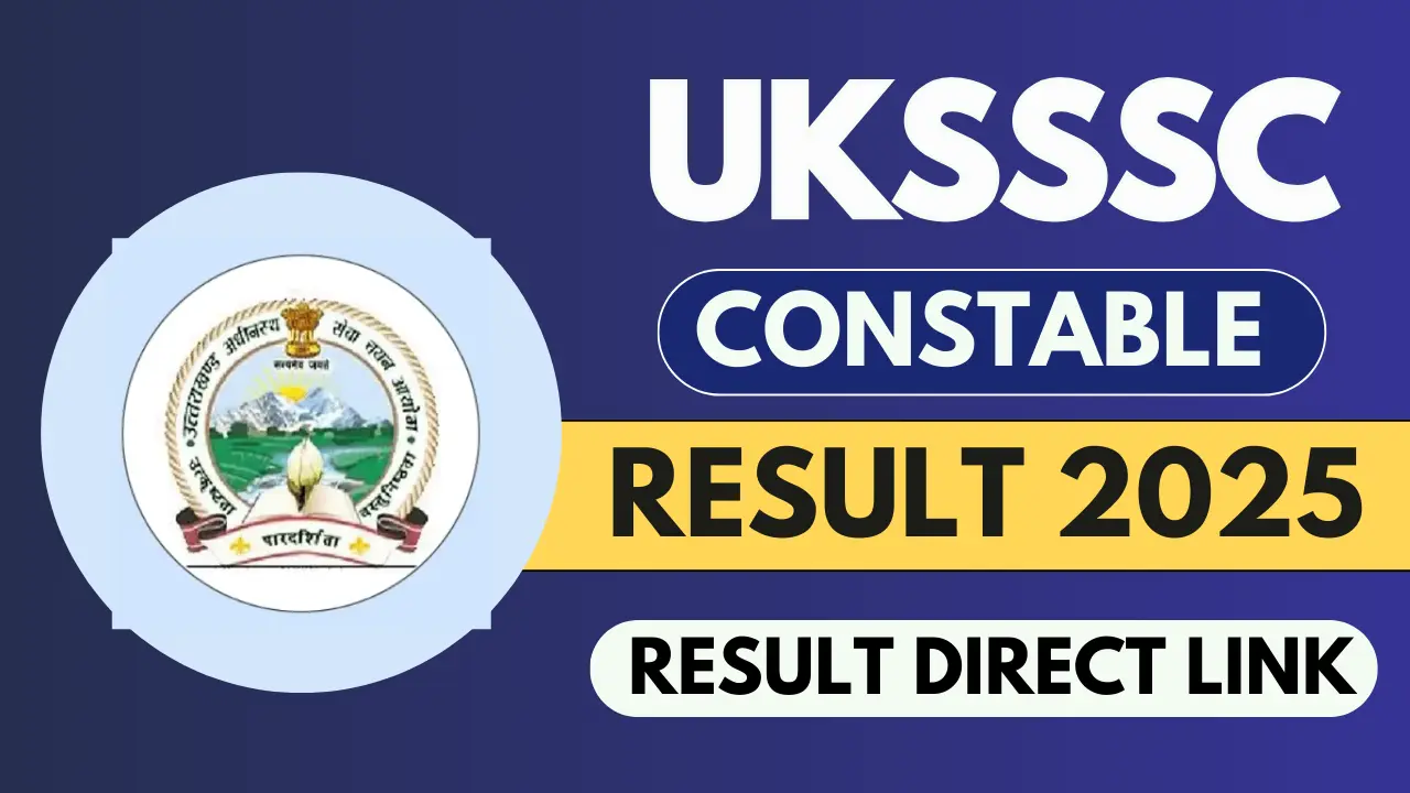 UKSSSC Police Constable Written Result 2025 Out