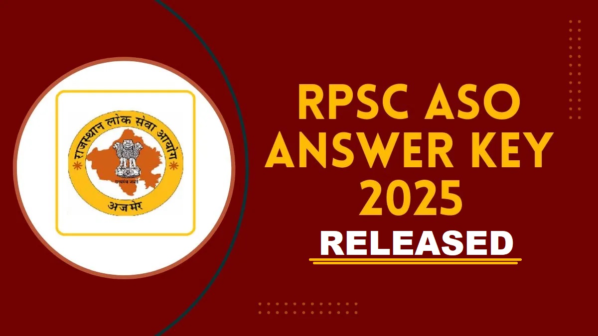 RPSC Assistant Statistical Officer ASO Answer Key 2025 Out
