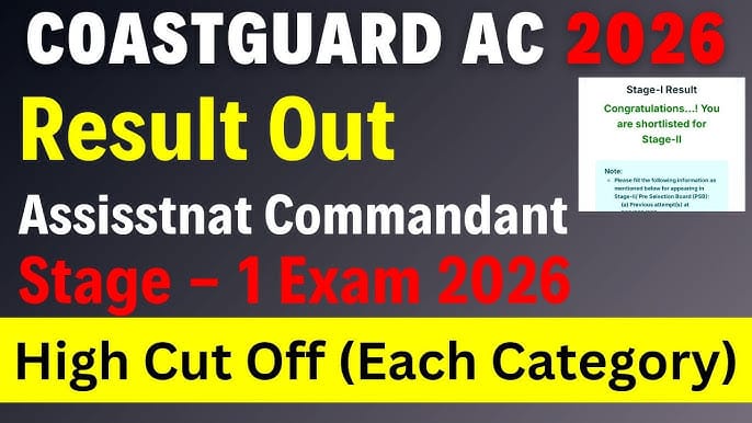 Indian Coast Guard AC 01/2026 Batch Final Result Out