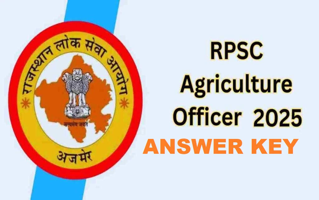 RPSC Agriculture Officer Answer Key 2025 Out