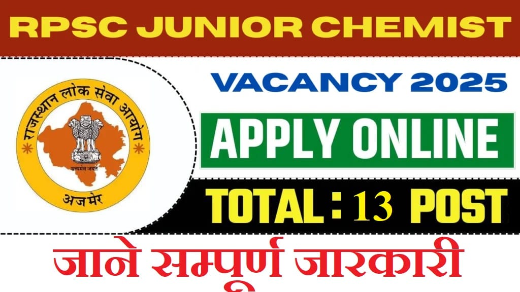 RPSC Junior Chemist Admit Card Date 2026