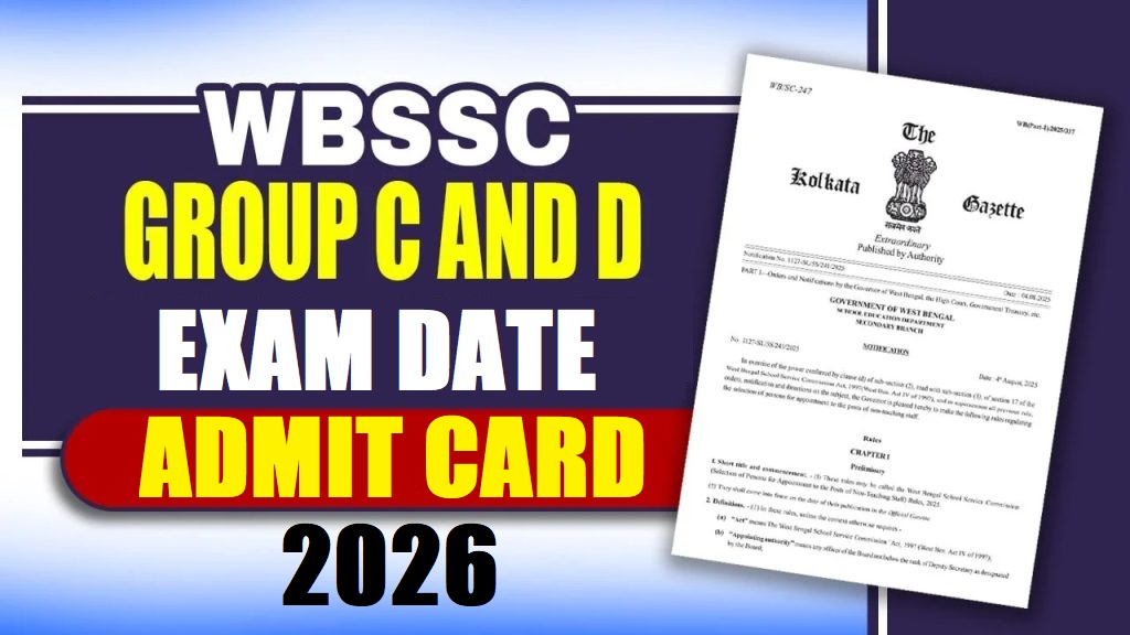 WBSSC Group C & D Exam Date 2026 Out