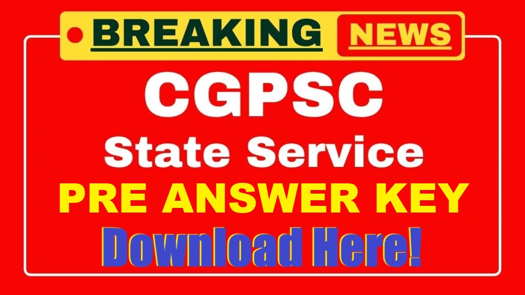 CGPSC SSE PCS Pre Answer Key 2026 Out