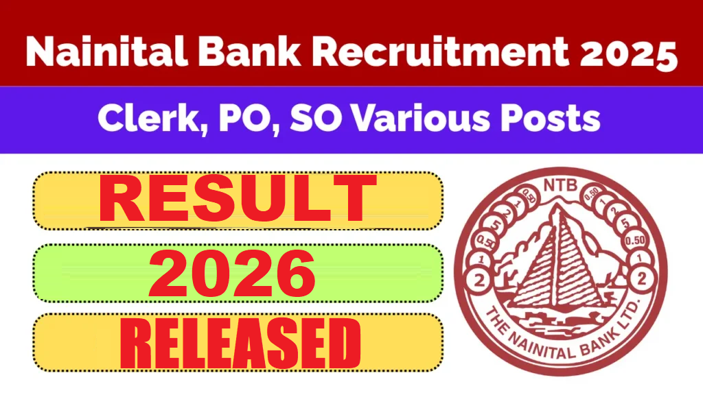 Nainital Bank Clerk CSA, PO & SO Final Result 2026 Out