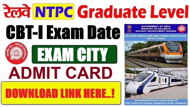 RRB NTPC Graduate Level CBT-I Exam Date 2026 Out