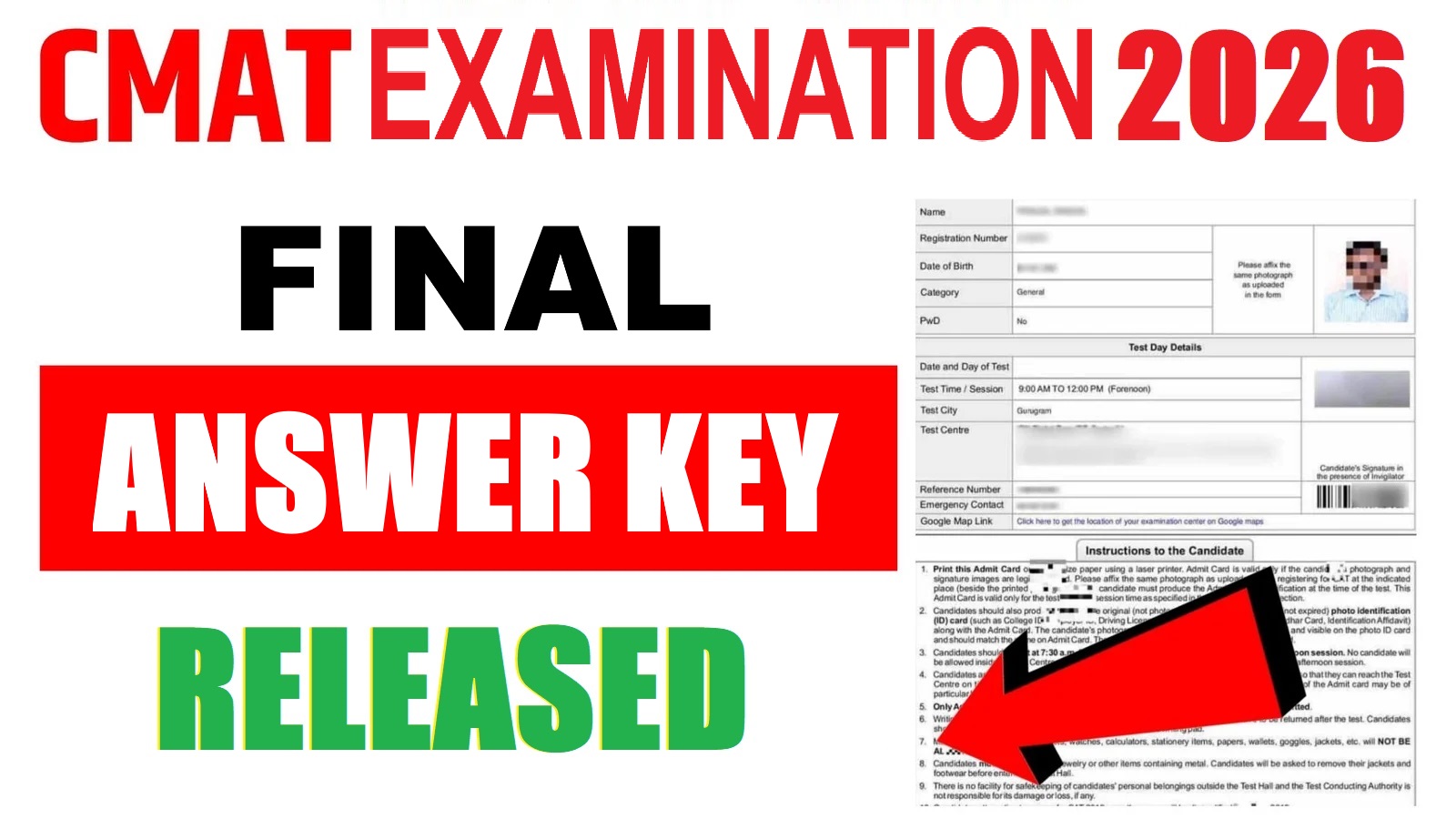 NTA CMAT Final Answer Key 2026 Out