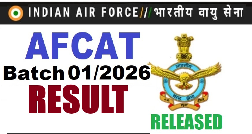 AFCAT 01/2026 Batch Result Out