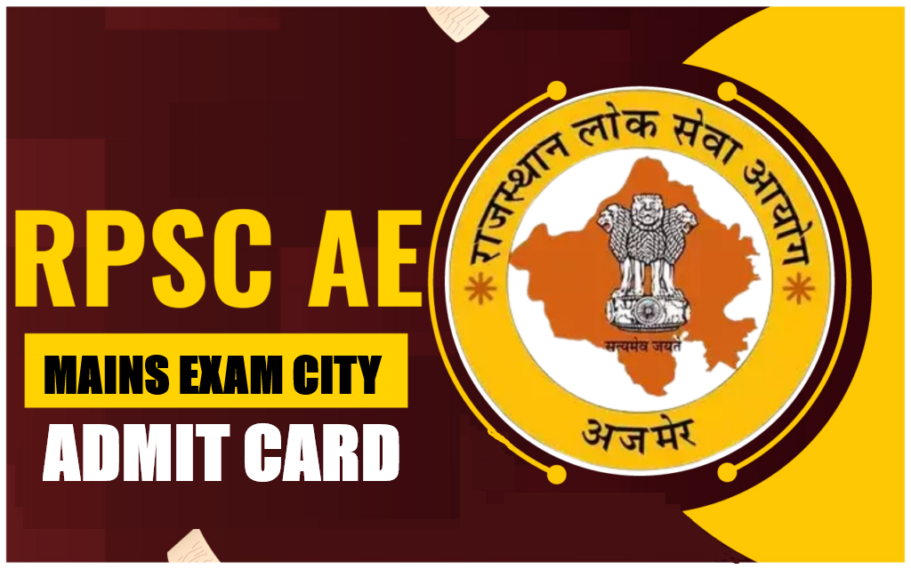 RPSC Assistant Engineer Mains Admit Card 2026