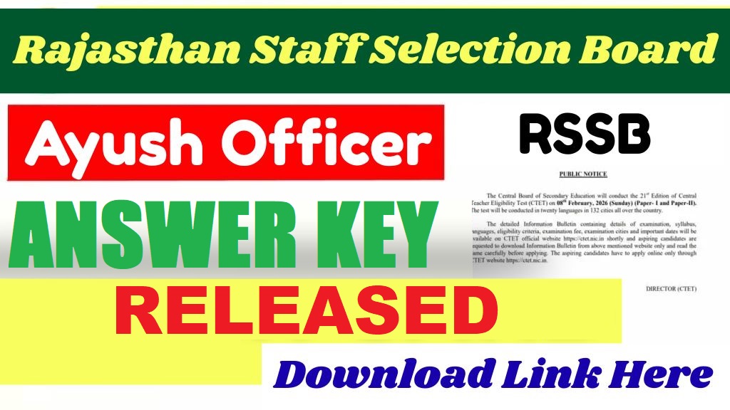 RSSB Ayush Officer Result / Cutoff 2026 Out