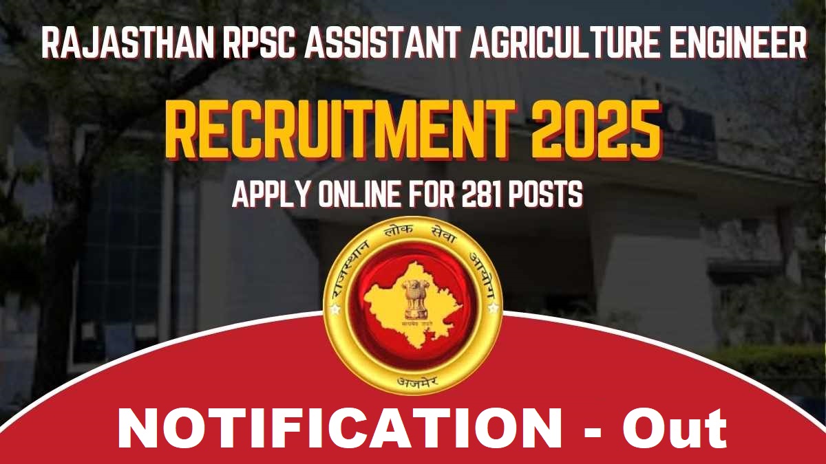 RPSC Assistant Agriculture Engineer Exam Date 2026 Out