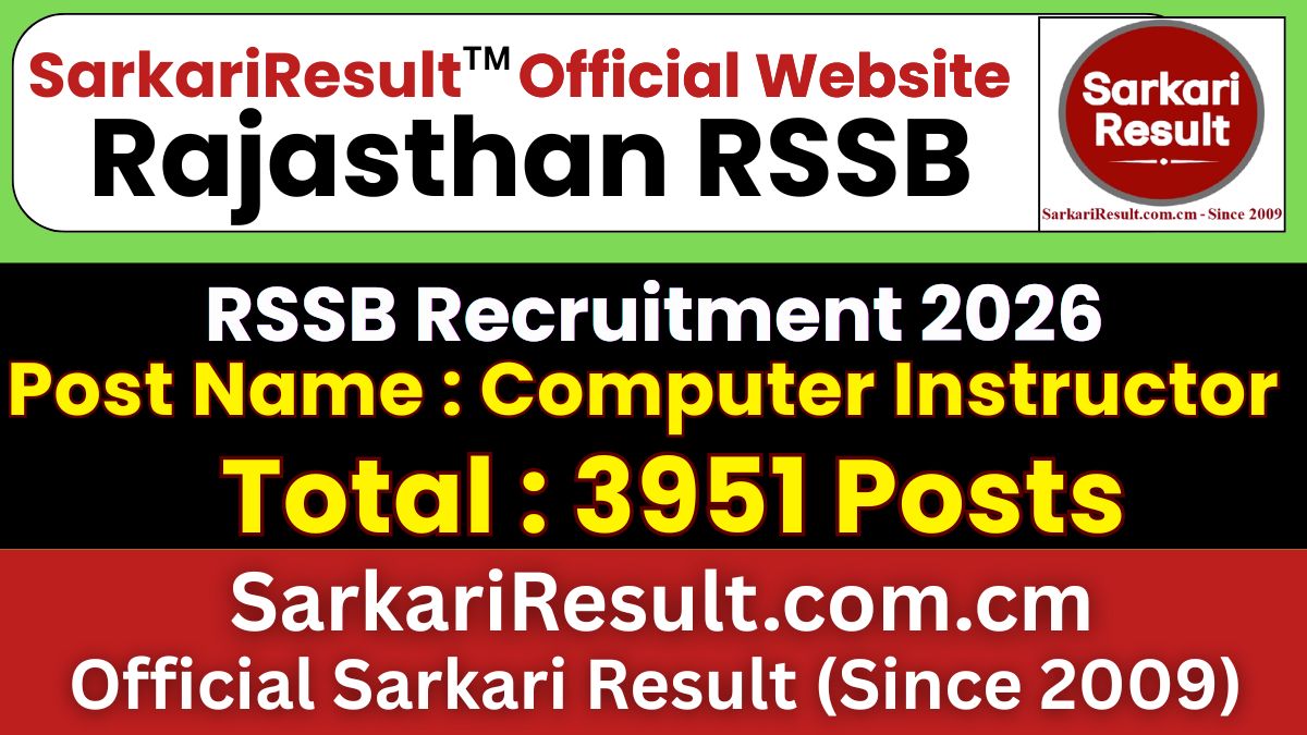 RSSB Computer Instructor Recruitment 2026