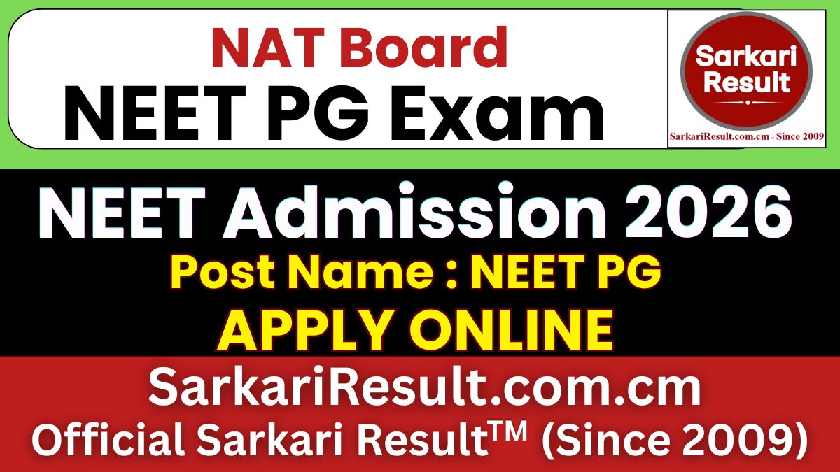 NEET PG 2026 Online Form