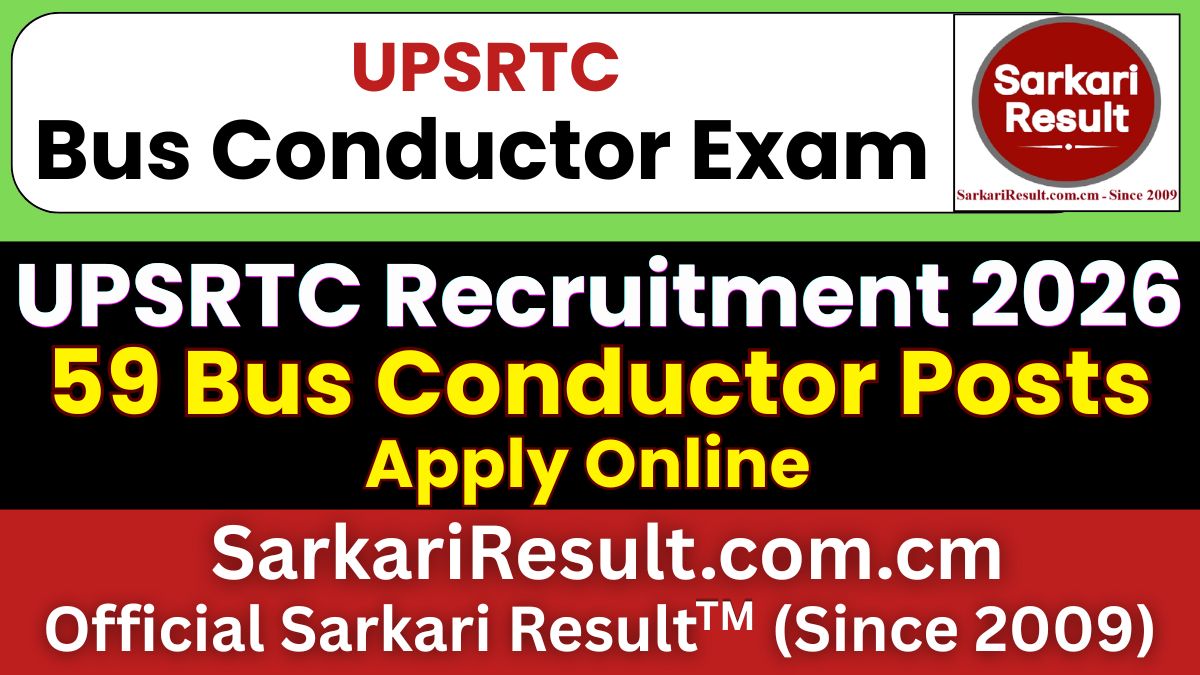 UPSRTC Bus Conductor Recruitment 2026