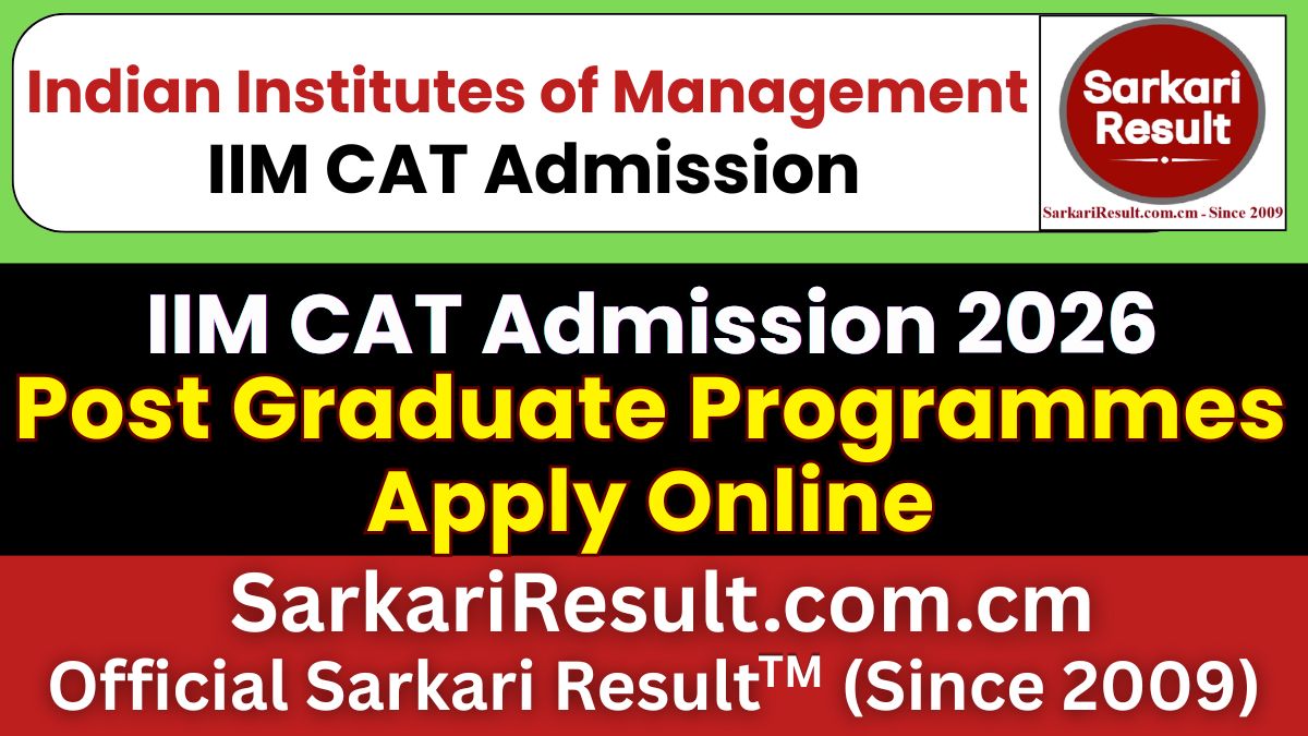 IIM CAT 2026 Admission Form