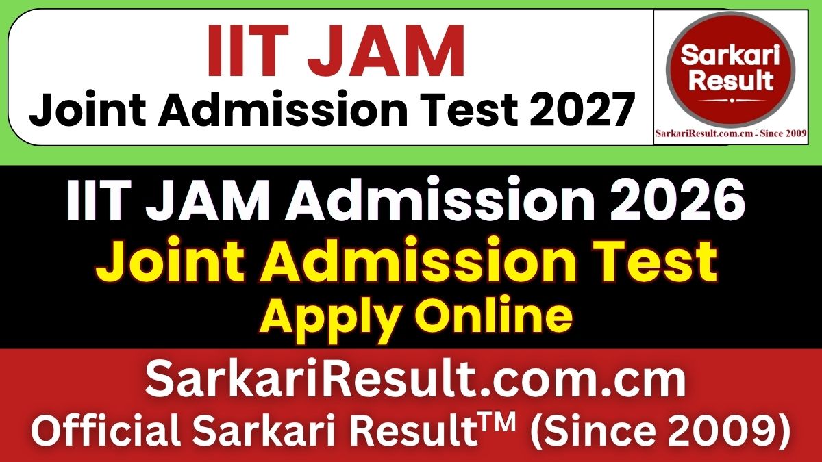 IIT JAM 2027 Admission Form