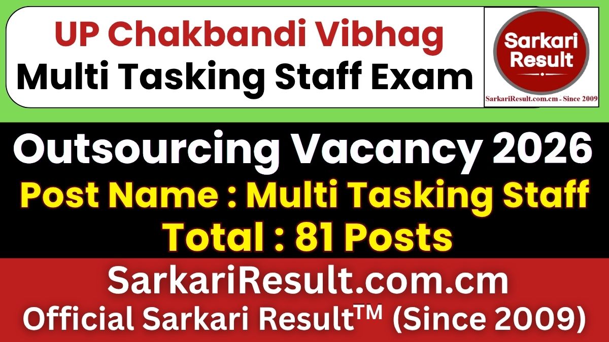 UP Chakbandi Vibhag MTS Recruitment 2026
