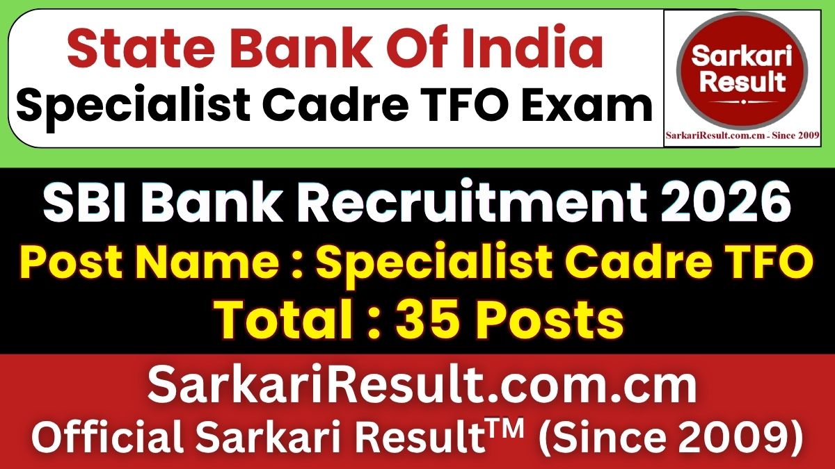 SBI SCO Trade Finance Officer Recruitment 2026